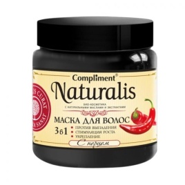 Компл. Naturalis Маска д/вол.500мл с перцем 3 в1 (пр/выпад,рост,укр)