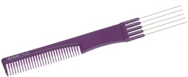 DEWAL B DBFI6506 Расческа д/начеса c метал.зубц.,фиолет. 19,0см