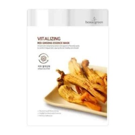 BEAUUGREEN Premium Маска тканевая Красный женьшень 23мл.