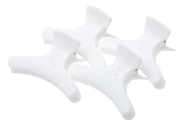 HAR 10896-01 Зажим д/вол. "бабочка" белые 12шт.