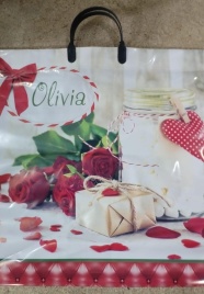 Пакет с пласт.ручк.больш.40*40 ОЛИВА (10)