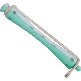 HAR 10553-06 Бигуди пласт. (коклюшки) д/хим.завив. корот. бело-зел 6*70мм 12шт