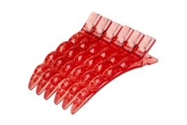 HAR 10897-05 Зажим д/вол.пласт.розовые 6шт.