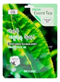 3WC Маска тканевая д/л 23мл.с экстр.Зеленого чая