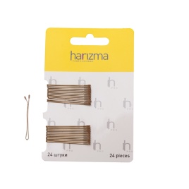 HAR 10533-04 Невидимки прямые коричн.40мм 24шт.