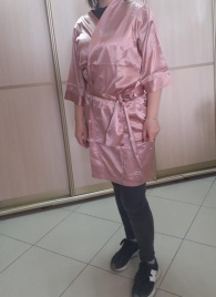 PICASSO Халат 32 BBone с логотипом, Розовый  р.S/M