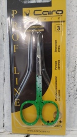 СС  С-309 Ножницы для кутикулы зеленый изогнутые