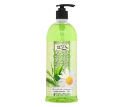 Веста Мыло жидк.2в1 1000мл Зел.чай/Ромашка