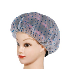 HAR 10526 Шапочка д/душа в горошек