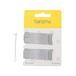 HAR 10537-17 Невидимки прямые серебро 60мм 24шт.
